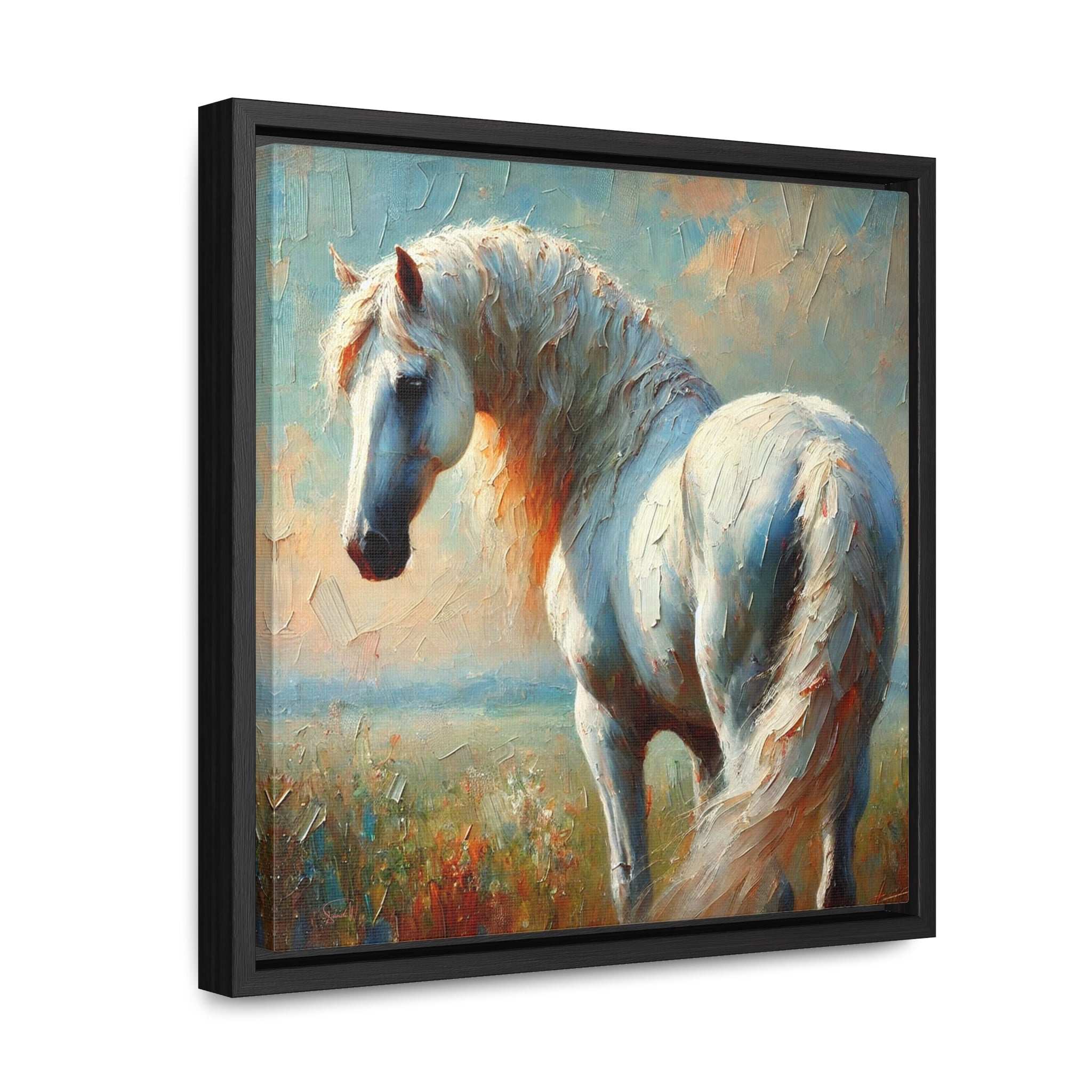 "Blue's Soul" Framed Canvas Wall Art