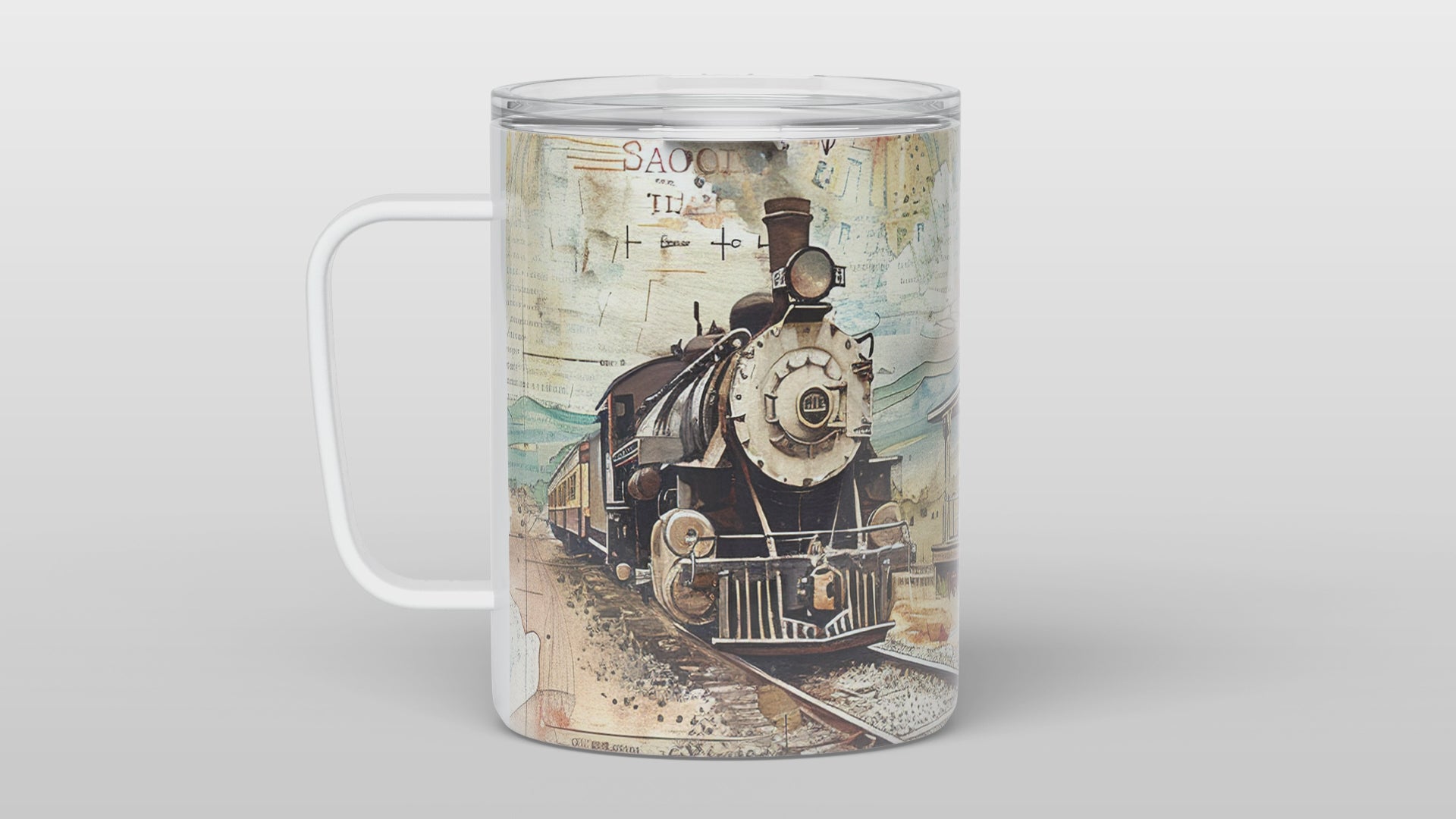 Vintage Locomotive Travel Mug
