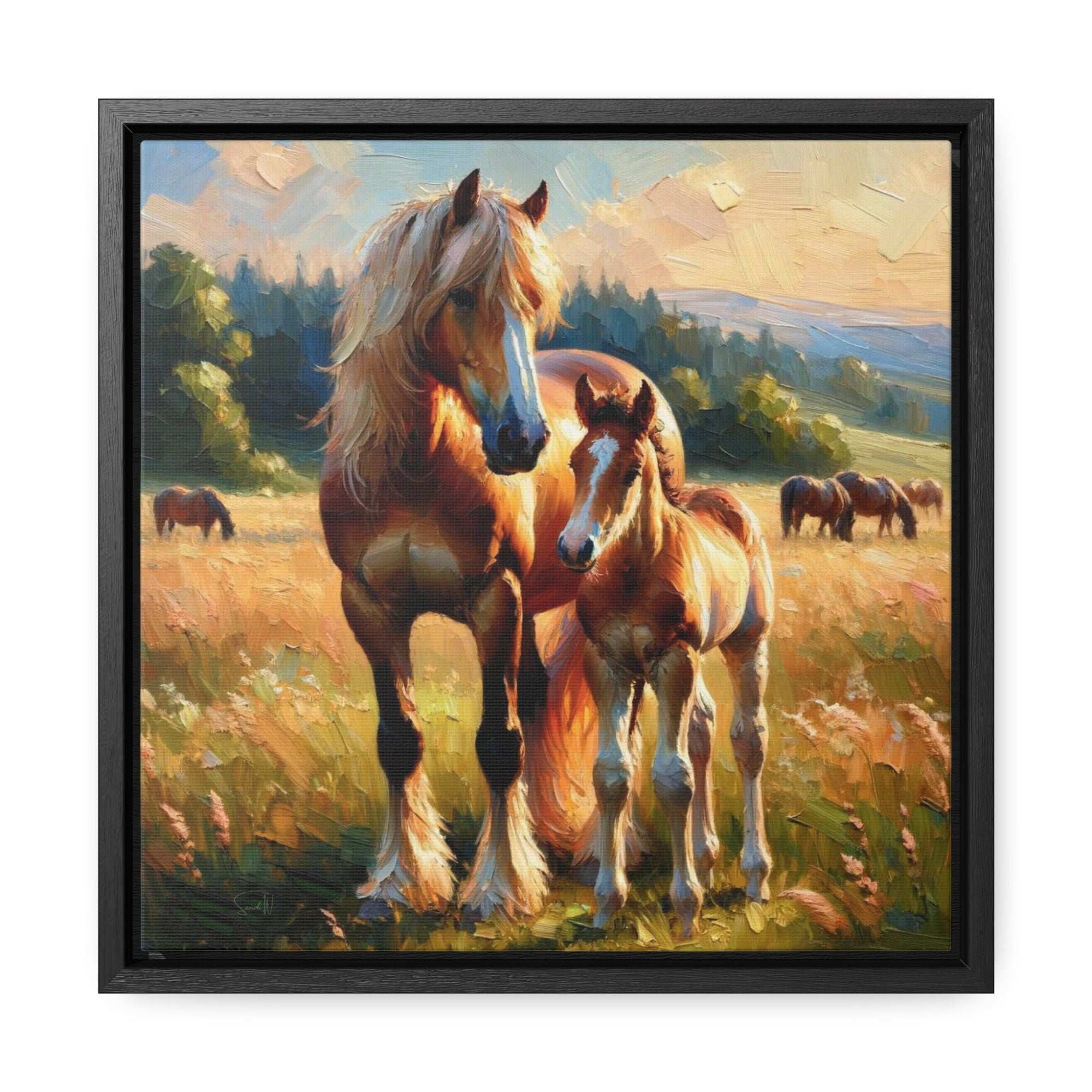 "Bond of the Meadow" Framed Canvas Wall Art
