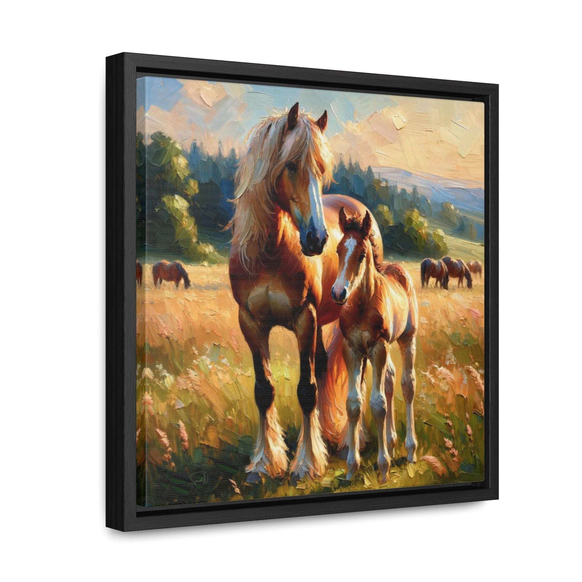 "Bond of the Meadow" Framed Canvas Wall Art