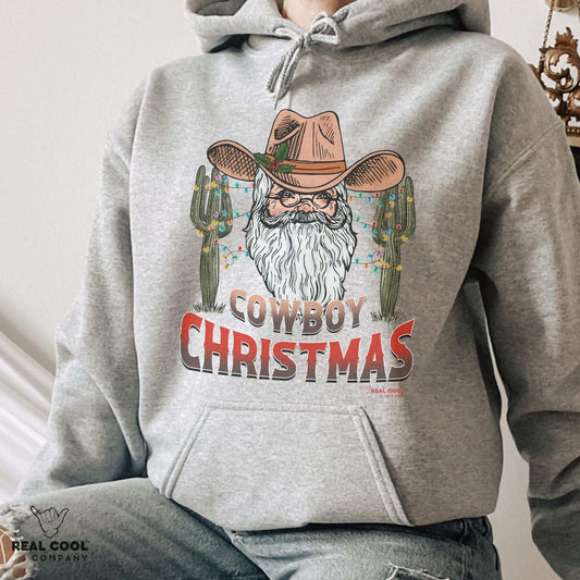 Cowboy Christmas Soft Style Hoodie - RealCoolCompany