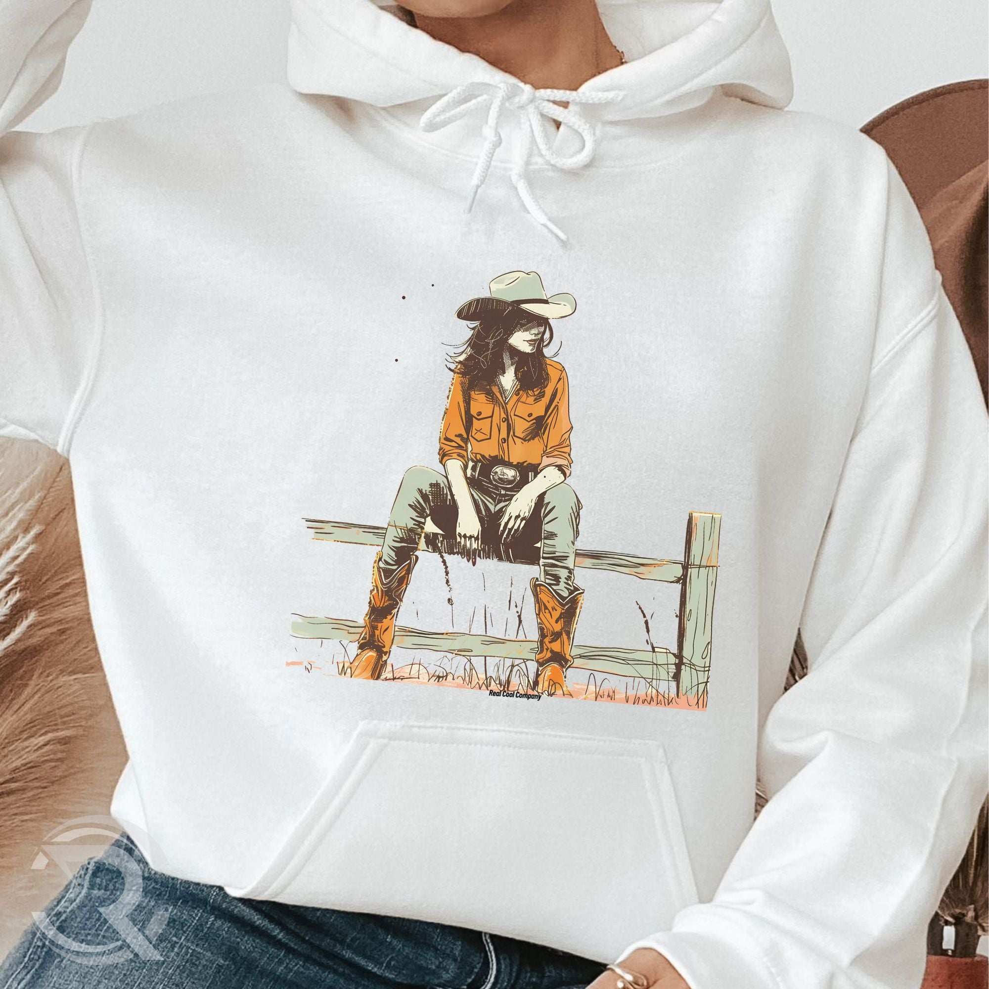 RCC Hoodie Cowgirl Sunset Reflections