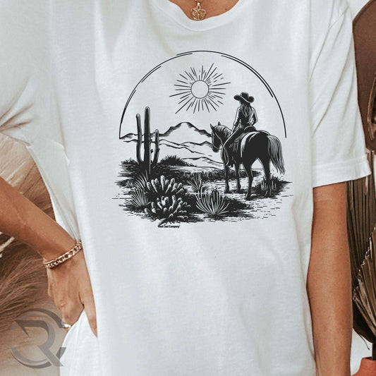 Desert Rider Wester Graphic T-Shirt