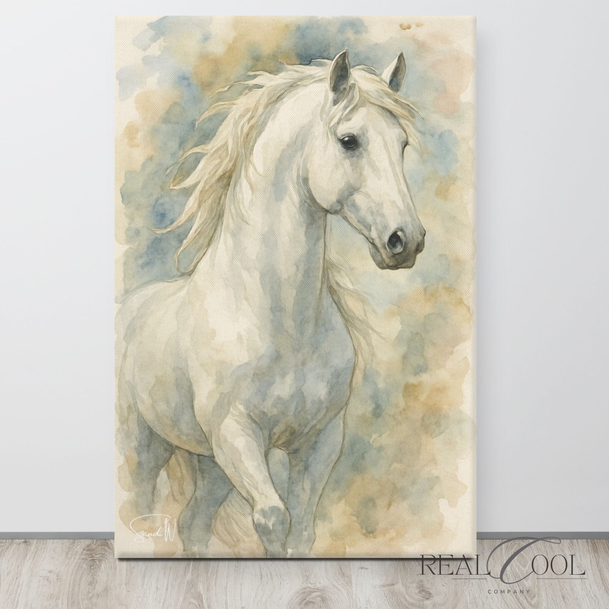 Ole Mans Blues – Elegant Watercolor Horse Art Print