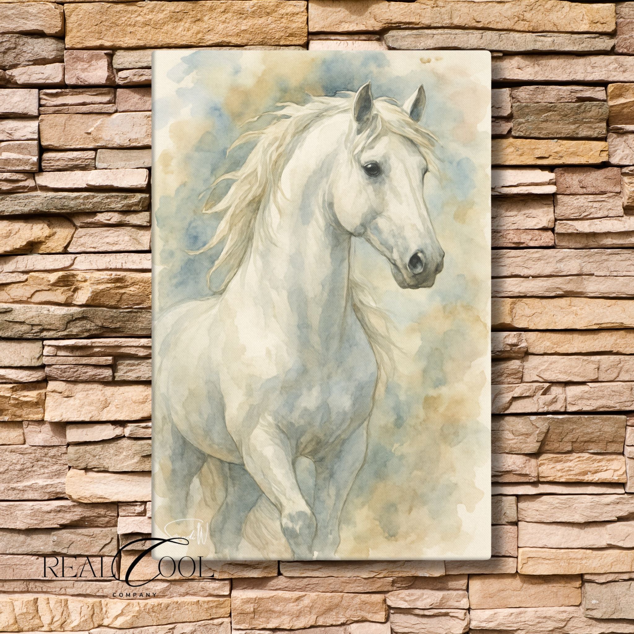 Ole Mans Blues – Elegant Watercolor Horse Art Print