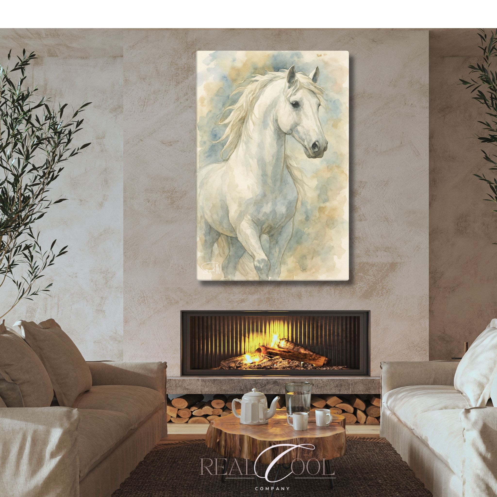 Ole Mans Blues – Elegant Watercolor Horse Art Print