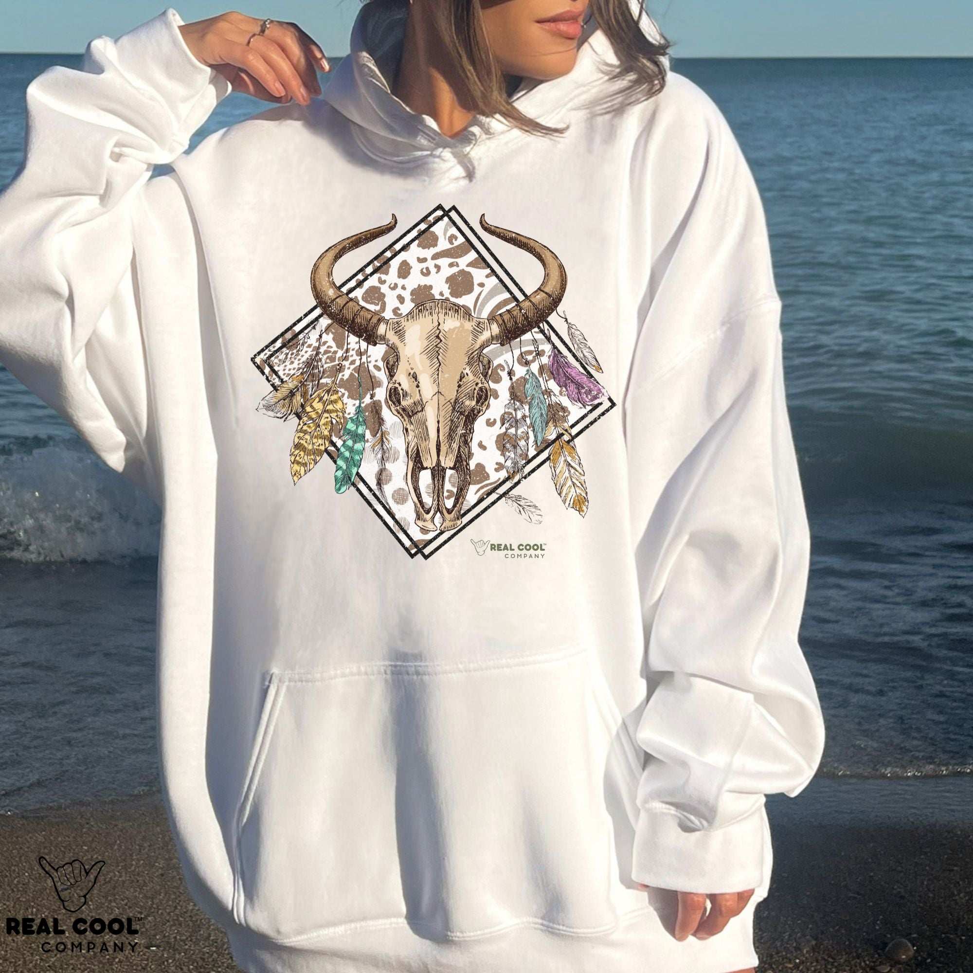 Real Cool Bull Skull Hoodie - RealCoolCompany