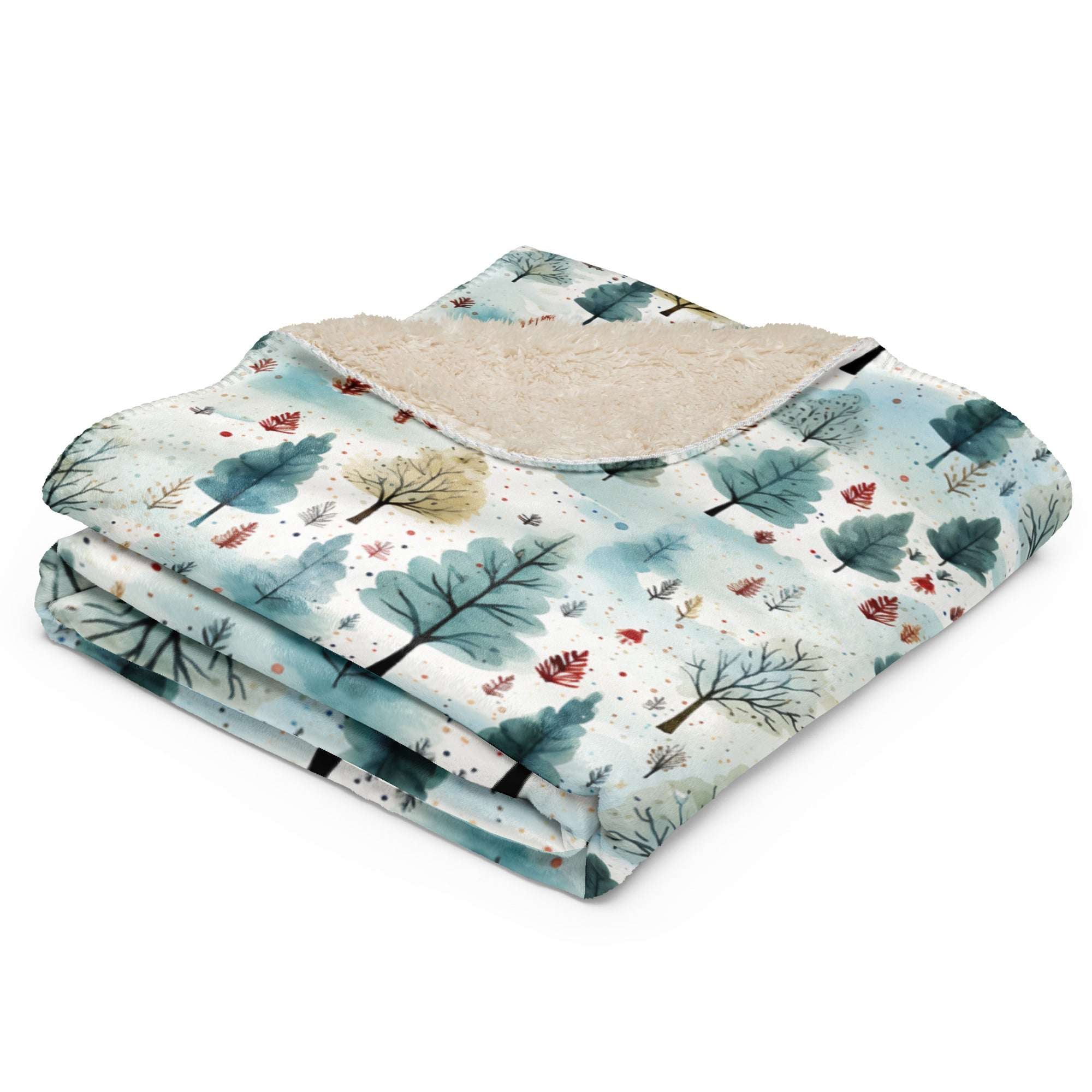 Real Cool Company Sherpa Blanket - Winter Forest