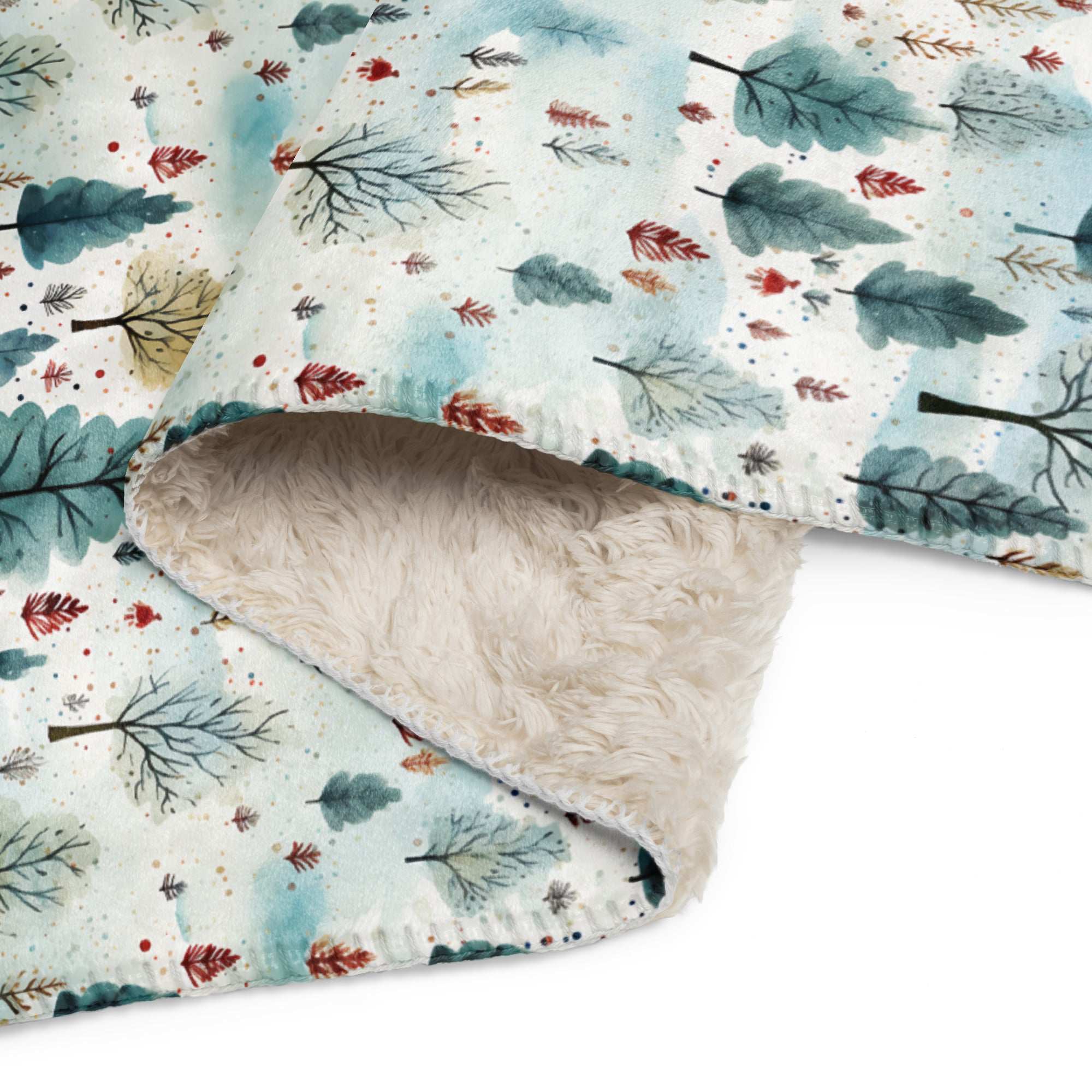 Real Cool Company Sherpa Blanket - Winter Forest