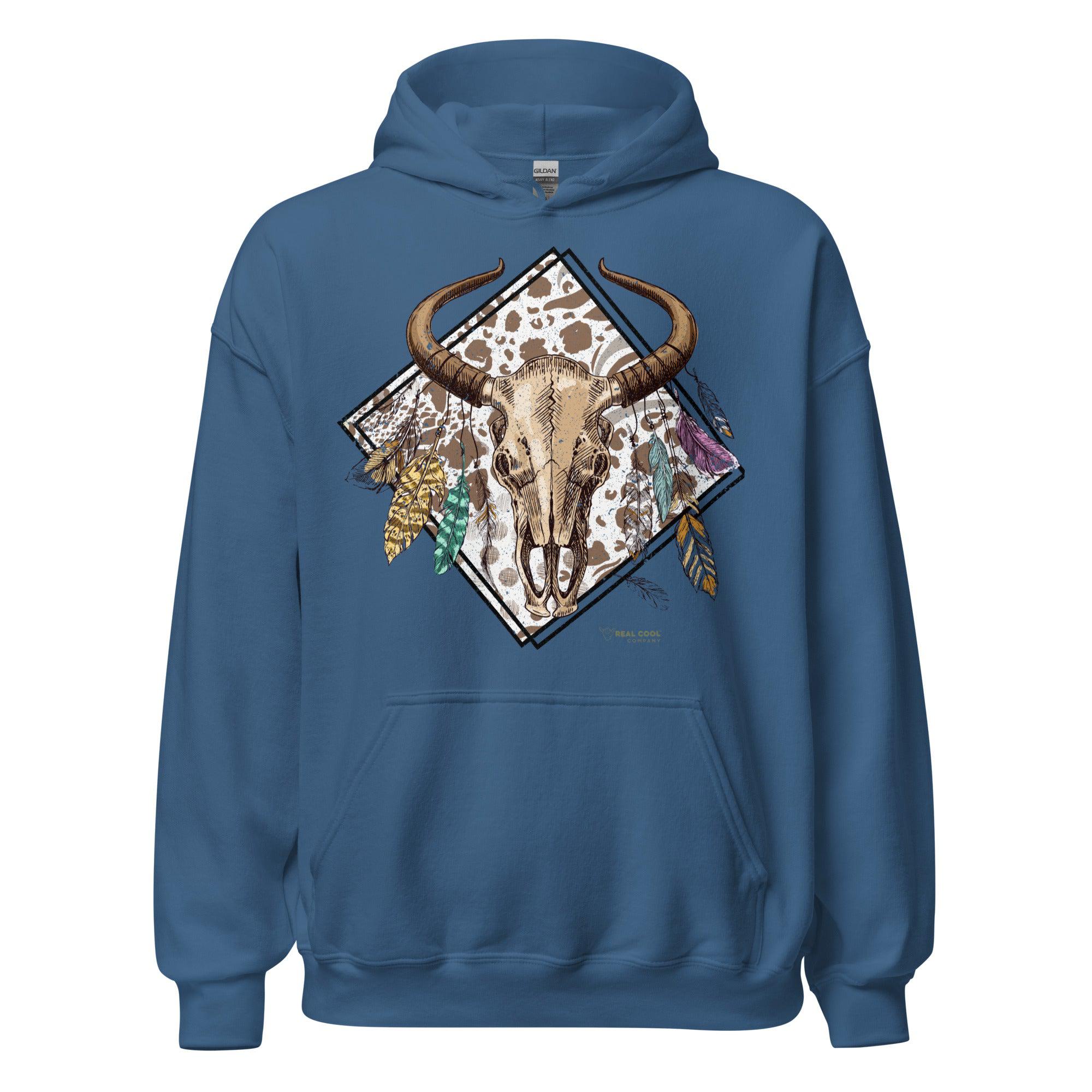 Real Cool Bull Skull Hoodie - RealCoolCompany